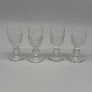 Lot of 4 WATERFORD BOYNE 3 3/8" CORDIAL Crystal Glasses Stemware Set